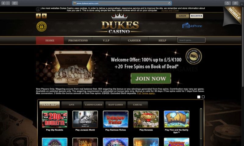 online casino 20 minimum deposit